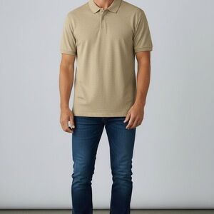 Classic Tan Polo Shirt for Men
